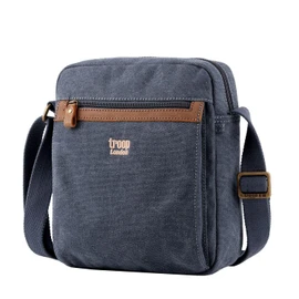 Troop London TRP0218 Classic Canvas Across Body Bag Khaki