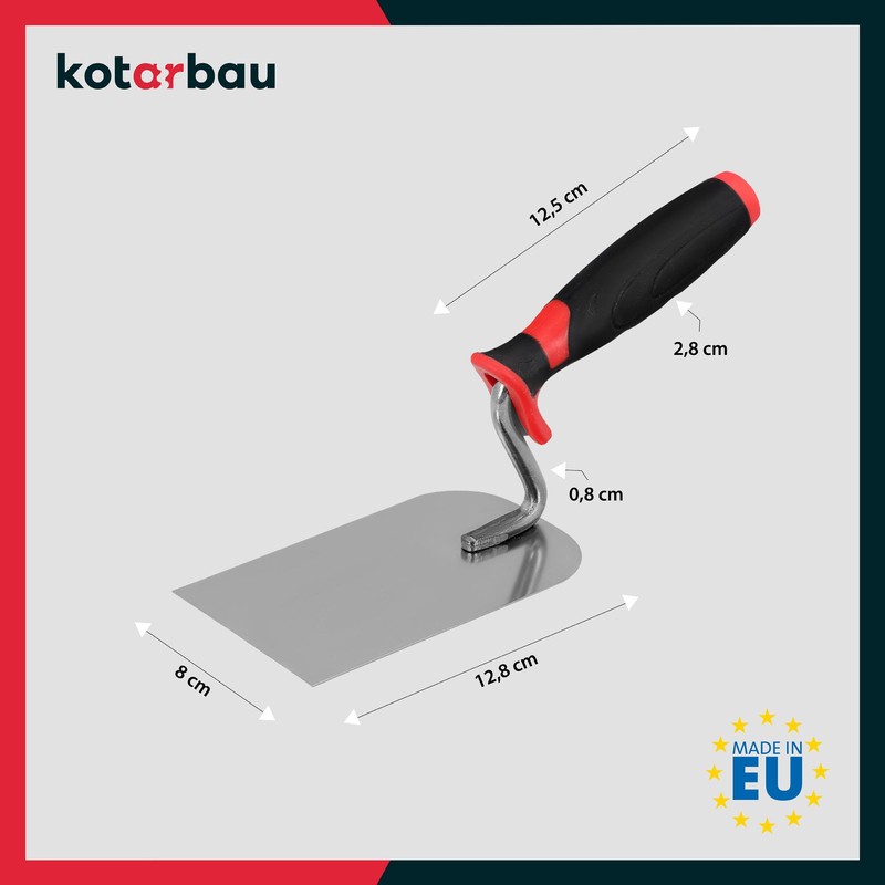 KOTARBAU® Stainless Steel Masonry Trowel 80 x 128 mm Plastering