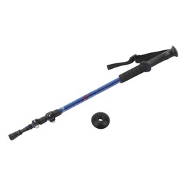 Telescopic Hiking Cane 3 Section Aluminium Alloy Walking Stick Retractable Walking Pole for Mountain Climbing Exploration Blue