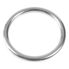 Demeras Welded O Ring Stainless Steel Boat Marine Welded Ring Polished Circle for Yoga Rings Pets Diving Climbing(6 * 35mm)