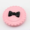 2Pcs Empty Plastic Bow Eyelashes Case Round Lash Storage Boxes
