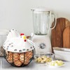 AVLA Chicken Egg Basket, Black Wire Egg Collection Baskes with