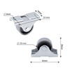 SKIR'CO Pack of 4 Small 25 mm Furniture Castors Grey