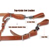 Construction suspenders for carpenter, men for framing Leather tool belt