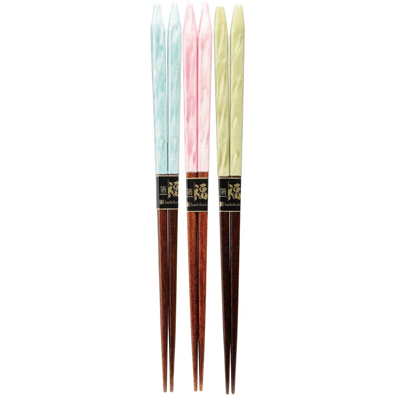 Kawai 101200 Wakasa Lacquer Chopsticks Santa Fe, Pink, 9.1 inches