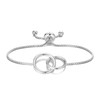 Philip Jones Silver Plated Link Friendship Bracelet Created with Zircondia®