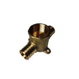 1 PIECE XFITTING 1" PEX X 1" PEX X 1" FEMALE DROP EAR TEE, BRASS CRIMP FITTINGS - LEAD FREE BRASS