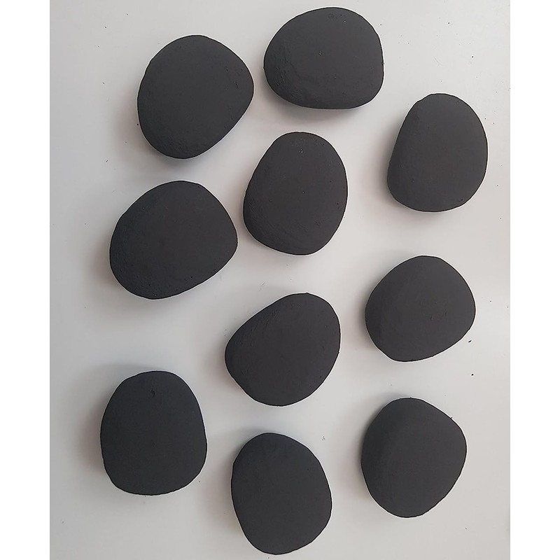 20 Black Gas Fire Pebbles. Made in UK Suitable for