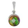 Starborn Ammolite with Quartz Crystal Faceted 7.5 mm Diameter 925