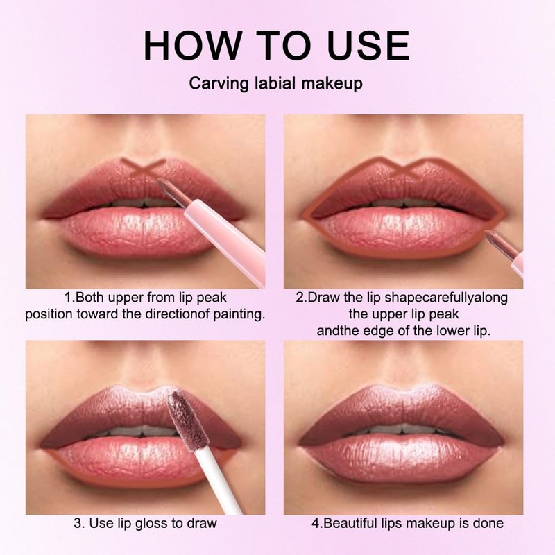 Kaely 2-in-1 Dark Bronze Metallic Lipstick and Lip Liner, Shimmer