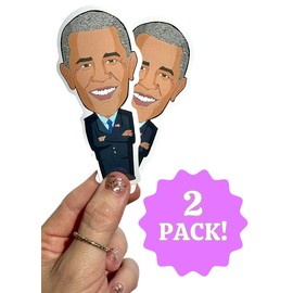 4-Inch Barack Obama Vinyl Sticker [2-Pack] Custom Made Political Satire Cartoon