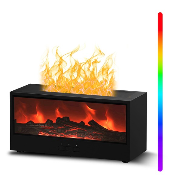 Fireplace Humidifier - 150ml Mini Fireplace Diffuser, Fireplace Oil Diffuser