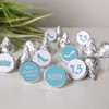 Light Blue Quinceañera Party Favor Stickers Mis Quince Años Sweet