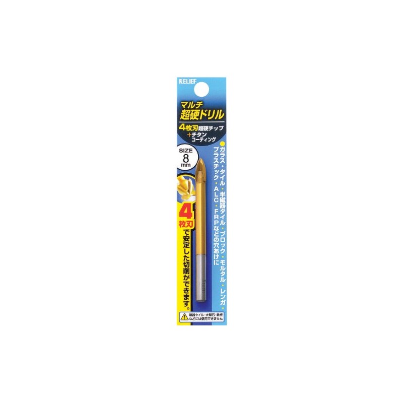 Ichinen Access RELIEF 26693 Concrete Drill, 4-Blade Multi-Carbide Drill, 0.3