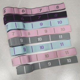 GIMIRO Fitness Elastic Band, Segmented Resistance Band for Yoga, Pilates, Dance, Stretch Band, Rehabilitation, Tension Band (Purple - 8 Loops)