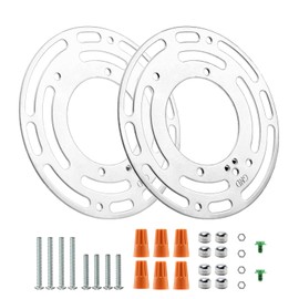 2 Pack Universal Light Fixture Mounting Bracket, 4 Inches Diameter Steel Round Light Crossbar, Mounting Bracket for Wall Light, Ceiling Light, Chandelier
