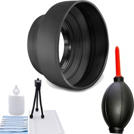 37MM Collapsible in 3 Steps Rubber Lens Hood for Panasonic LUMIX G Vario 12-32mm