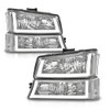 LQI LED DRL Headlights Assembly Compatible with Chevy Silverado Avalanche