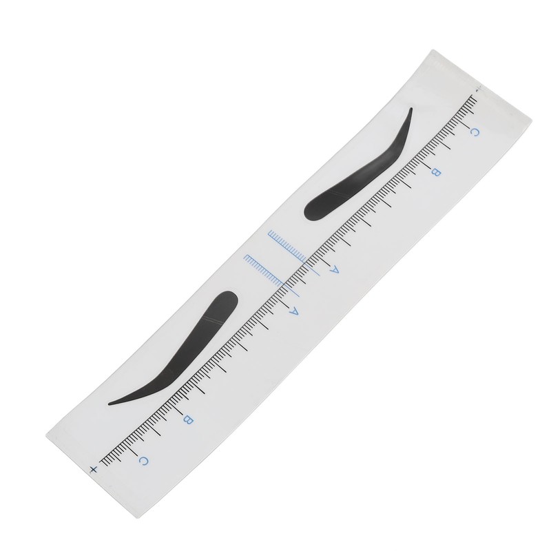 150PCS Eyebrow Stencil Ruler Clear Scale Transparent Eyebrow Shape Positioning
