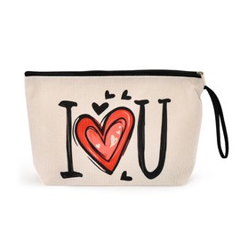 Makeup Bags for Women Valentines Day Gifts for Wife Girlfriend Anniversary Birthday Gifts for Women Mothers Day Gifts for Fiancee Wifey Small Makeup Cosmetic Bag for Purse