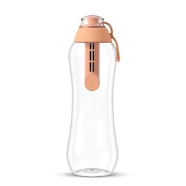 DAFI Water Bottle with Filter 0.5 L Peach Fuzz - BPA-Free Water Bottle with Water Filter, Sports Bottle with Filtered Water for Travel, Filter Bottle Outdoor + Activated Carbon Filter Water Bottle