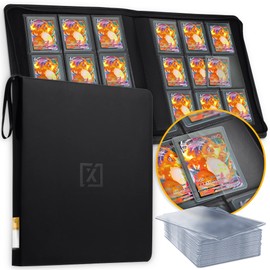 X PRO Toploader Binder | Holds 252 Toploaders | 20 Toploaders INCLUDED | 9-Pocket | Ringless Double-Sided Pockets for TCG, Sports | Premium Top Loader Storage