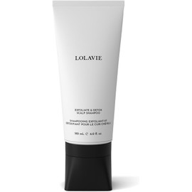LolaVie Champú Exfoliante Y Desintoxicante Para El Cuero Cabelludo - 177 Ml - Champú Y Exfoliante 2 En 1 Con Carbón Activado Y Aha - Reduce La Descamación, Aumenta El Volumen - Seguro Para Cabello Teñ