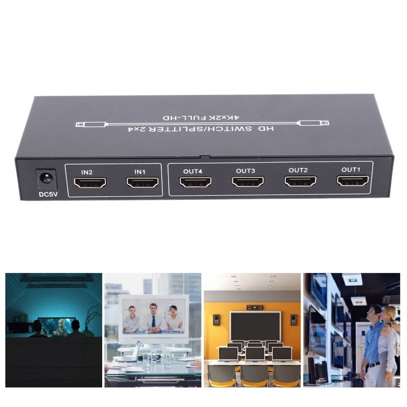 HD Multimedia Interface Splitter 2 in 4 Out 4K HD