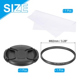 MECCANIXITY 82mm Circular Polarizer Filter, Double Sided Multi-Layer Coatings Polarizing Filter with Lens Cap Cleaning Cloth for Camera Lens