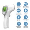 VABOO Forehead Thermometer, No Touch Digital Thermometer 3-Colour LCD Backlight