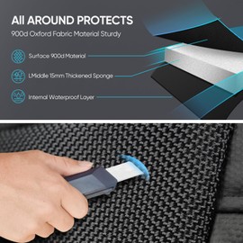 sarlar Carrying Case Compatible with DJI Power 500 Portable Power Station, Travel Storage Bag Anti-collision, Scratch-proof, Waterproof with Back and Sides Pockets for Charging Cable and Accessories