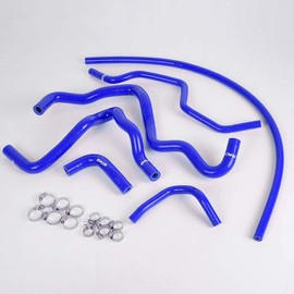 G-PLUS Silicone Radiator Hose Pipe Kit Clamps Compatible With Honda Civic 2001-2005 D17 1.7L, Blue