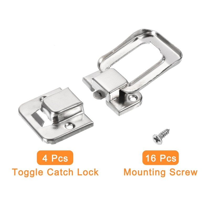 sourcing map 4Pcs Toggle Catch Lock, 1.57" x 1.06" (LxW)