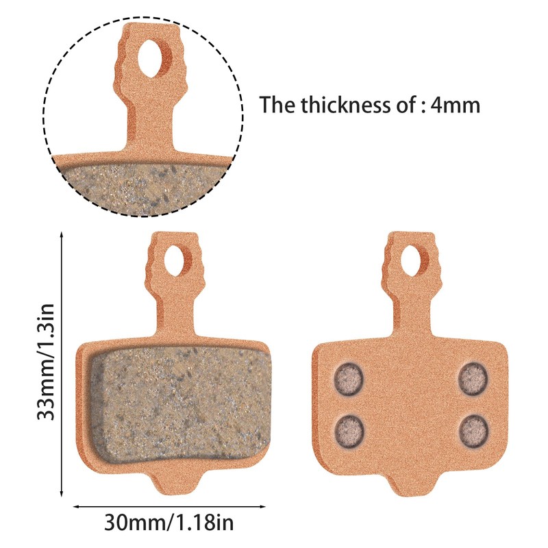 Gulfmew 4 Pairs of Brake Pads Bicycle Disc Brake Pads