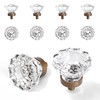 Vintage Cabinet Knobs Crystal Cabinets Knob 8 Pack, Antique Brass