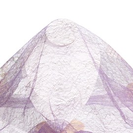 1.5M*1M Metallic Glitter Mesh Roll,Purple Glitter Tulle Fabric Roll, Web Glitter Decorative Tulle Roll,Netting Fabric for DIY Crafts Gift Wrapping