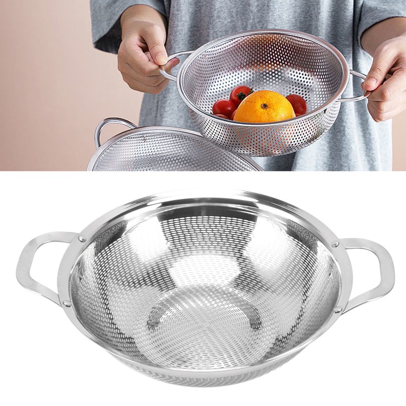 Stainless Steel Colander Multipurpose Mesh Strainer Baskets Fruit Vegetable Drain