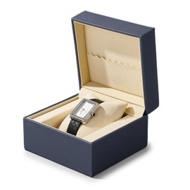 Papten Exquisite PU Leather Watch Box Gift Box for Suede Travel Storage Watch Box Gift Box High End Watch Box (Blue)