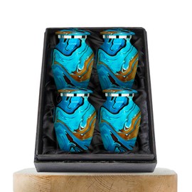 Trupoint Memorials Cremation Urns for Human Ashes - Decorative Urns, Urns for Human Ashes Female & Male, Urns for Ashes Adult Female, Funeral Urns - Ocean, 4 Small Keepsakes