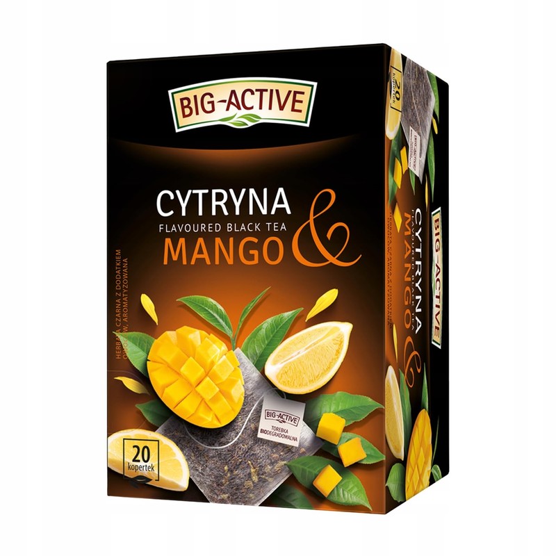 Big-Active Black Tea - Lemon and Mango - 20 Tea