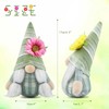 Gehydy Set of 2 Summer Gnome Flowers Decoration Spring Decoration