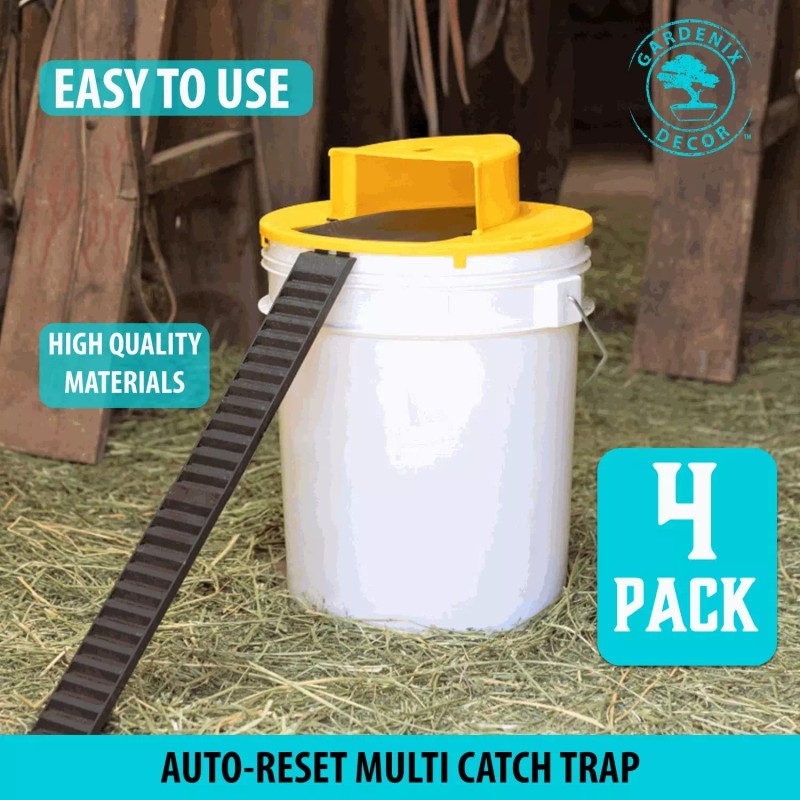 Gardenix Decor 5 Gallon Bucket Lid Mouse Rat Trap 4