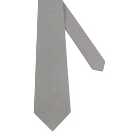 Mens Regular Width Color Linen Neckties - Standard and Extra Long Tie (Light Gray, Standard 58 inches)