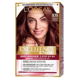 L'Oréal Paris Excellence Cream Hair Dye, No. 515 Natural Brown Ash, 1 pc / 로레알파리 엑셀랑스 크림 염색제, 515호자연갈색잿빛, 1개