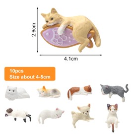 Pack of 9 Cat Figures Decoration, Cat Car Decoration, Computer Monitor Decoration, Car Cat Decoration Interior, Cat Figures Car, Car Interior Decorations, Car Decorations, Miniature Animals Mini