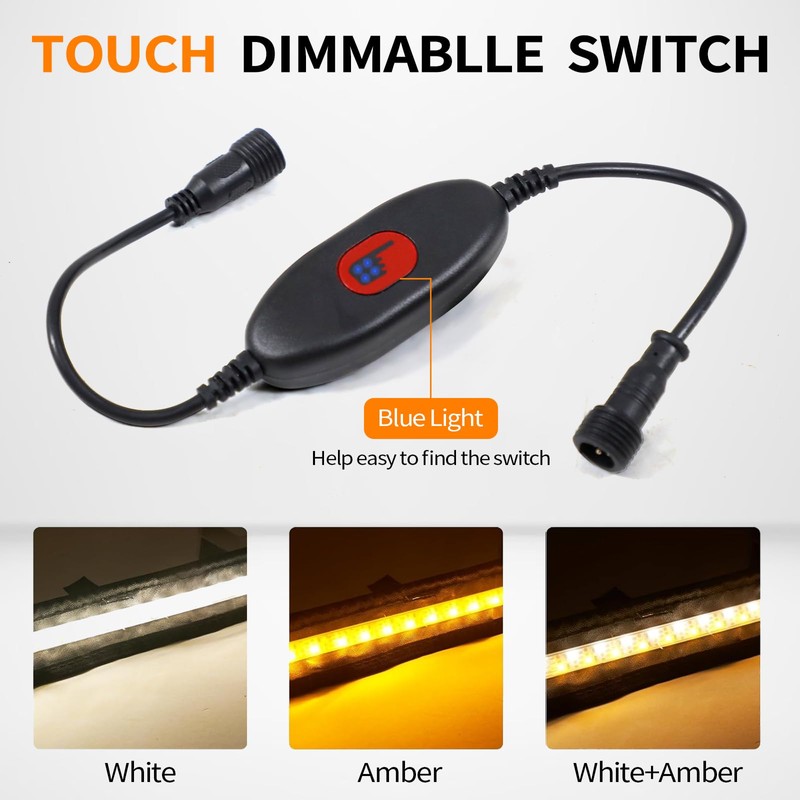 NOVA AUTO 12V Led Light Strip,4ft RV Awning Lights with