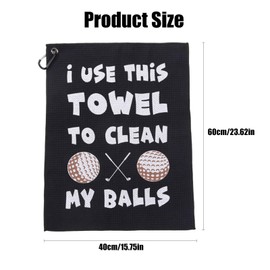 dinghaole Funny Golf Towel, Christmas Golf Gifts for Men Dad, Golf Cleaning Towel, Microfibre Golf Towel, Funny Golf Accessories Gifts Men Husband Boyfriend Dad Golfers, Mens Secret Santa Gifts