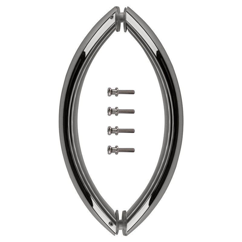 CRL 8" Chrome Crescent Style Back-to-Back Pull Handles