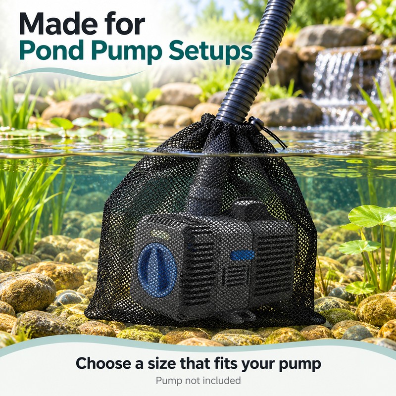 Pond Pump Filter Mesh Bag for Debris Protection – Reusable