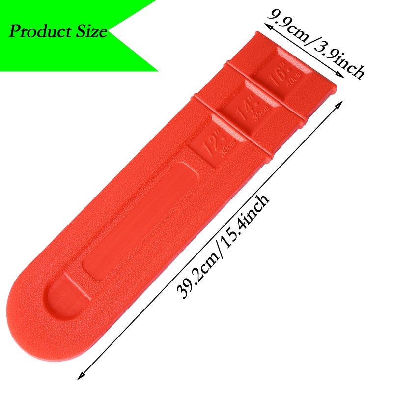 MDDEYEMEFO Chainsaw Scabbard, Chainsaw Bar Cover，16 Inch Chainsaw Saw Bar